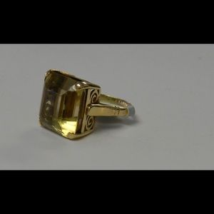 Genuine Citrine 14k Gold Ring